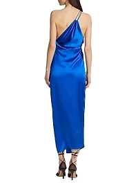 Strappy Knotted Silk Dress