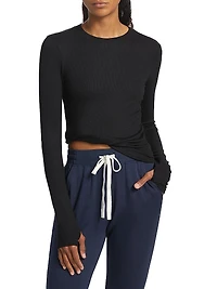 Louise Ribbed Long-Sleeve Top