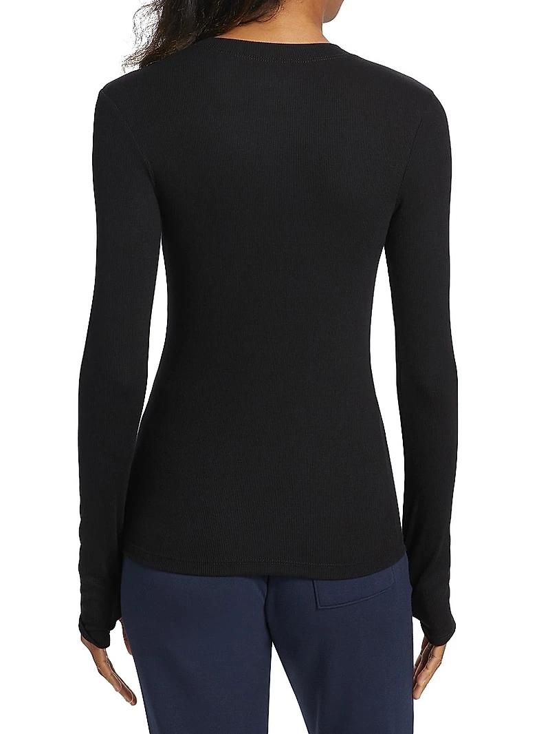 Louise Ribbed Long-Sleeve Top