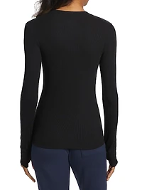 Louise Ribbed Long-Sleeve Top