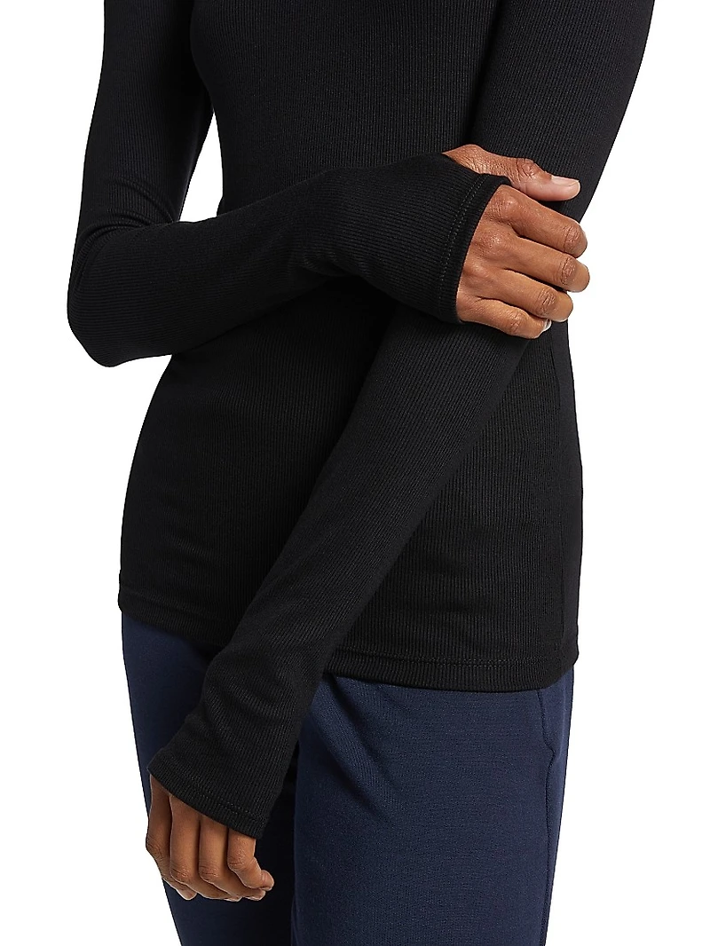 Louise Ribbed Long-Sleeve Top