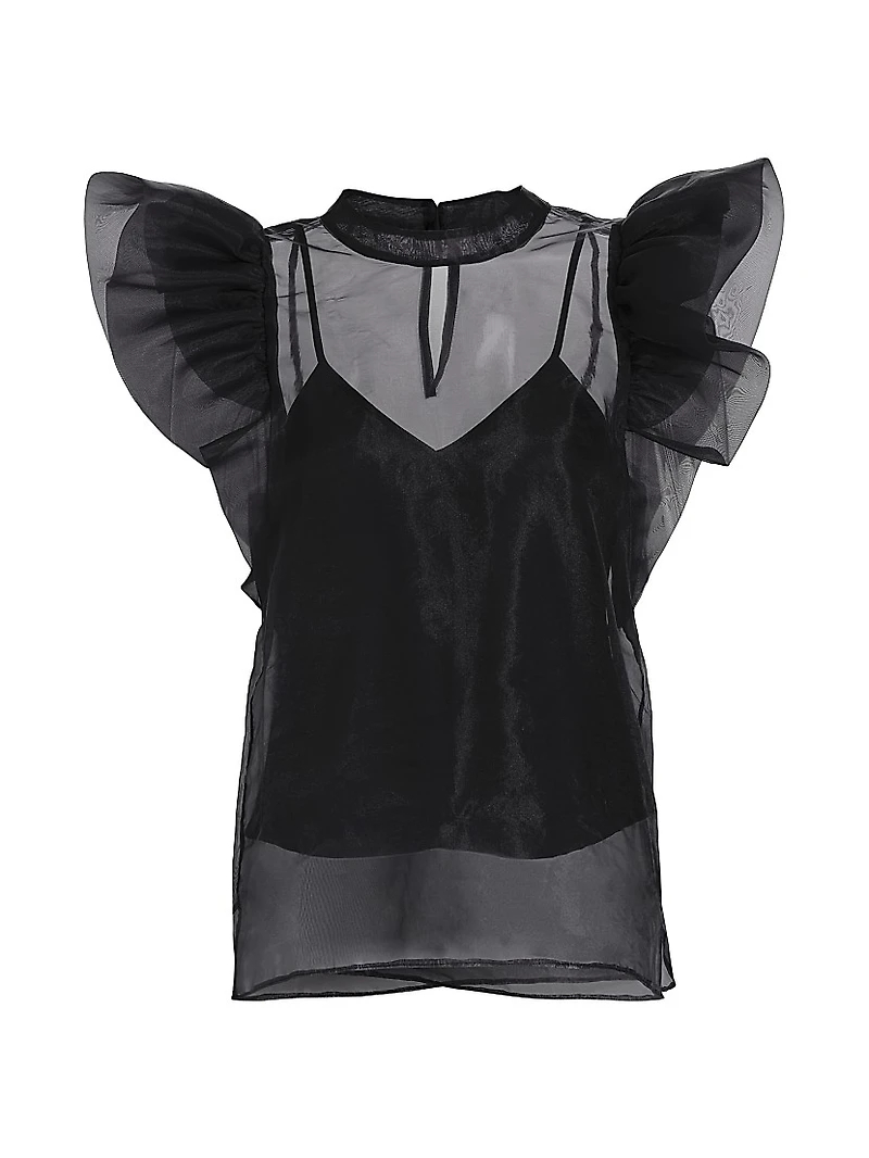 Corina Ruffled Organza Top