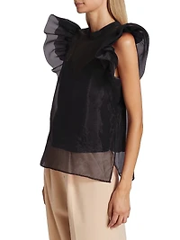 Corina Ruffled Organza Top