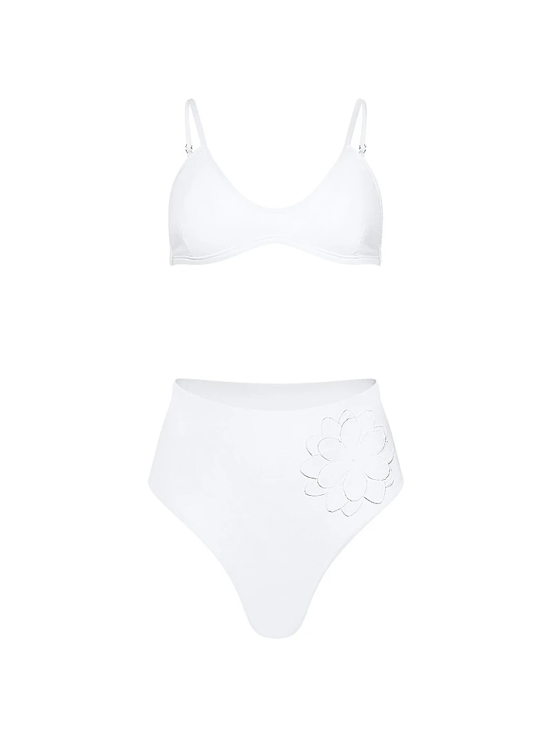 Stella With Floral Applique Swimsuit