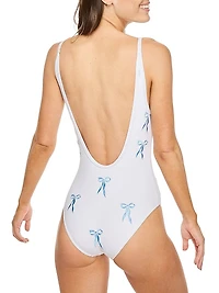 Lauren Embroidered Bows Swimsuit