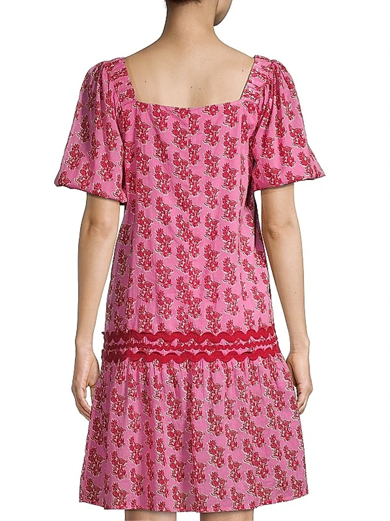 Hamilton Sqaure-Neck Minidress