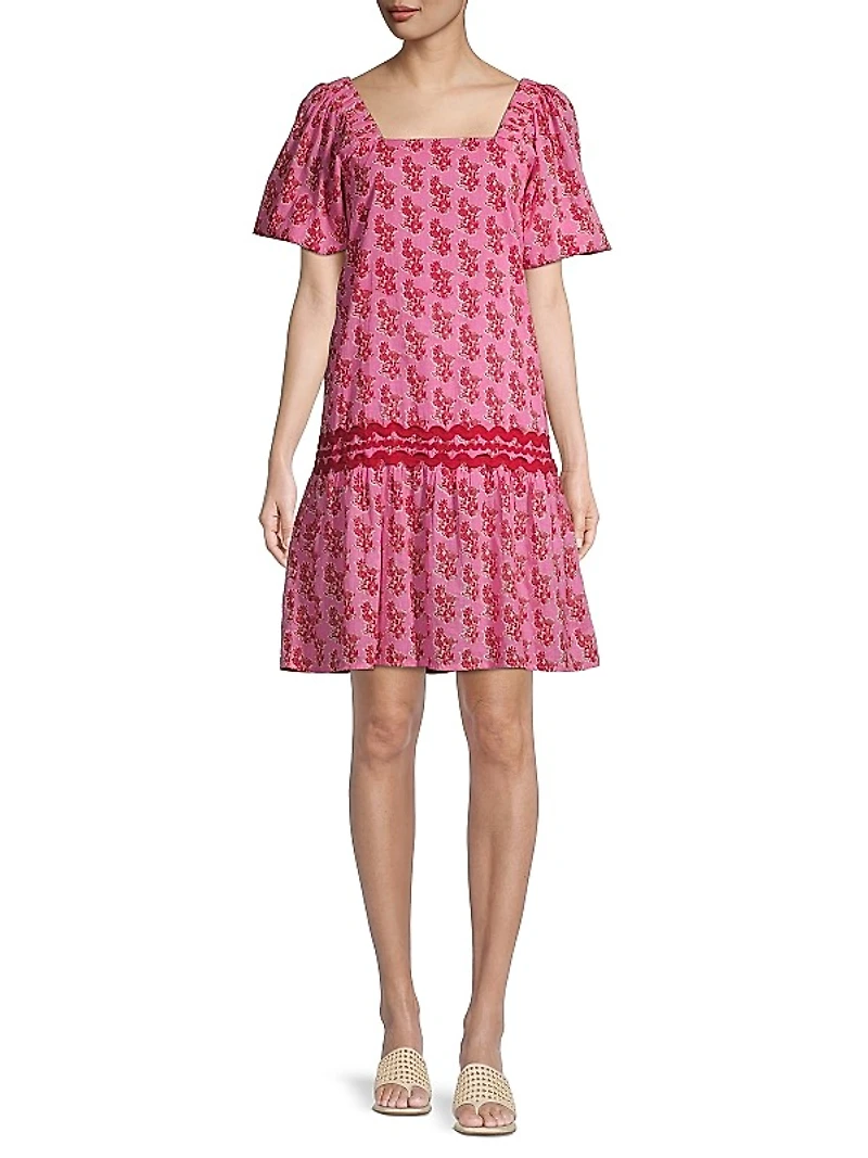 Hamilton Sqaure-Neck Minidress