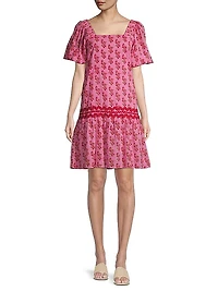 Hamilton Sqaure-Neck Minidress