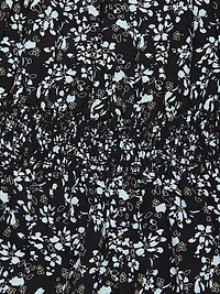 Night Floral Silk Off-The-Shoulder Midi-Dress