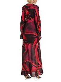Tropical Print Maxi Dress