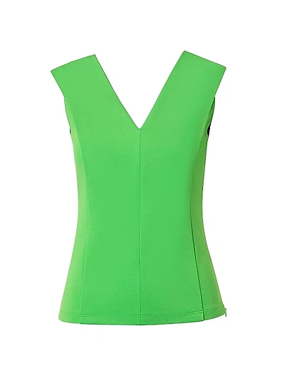 V-Neck Pleated Top