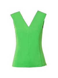 V-Neck Pleated Top