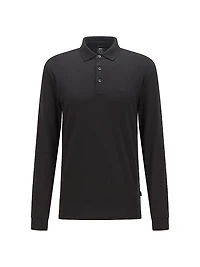 Interlock-Cotton Polo Shirt with Embroidered Logo