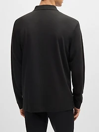 Interlock-Cotton Polo Shirt with Embroidered Logo