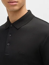 Interlock-Cotton Polo Shirt with Embroidered Logo