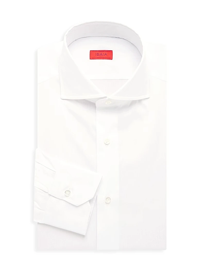 Cotton-Blend Dress Shirt