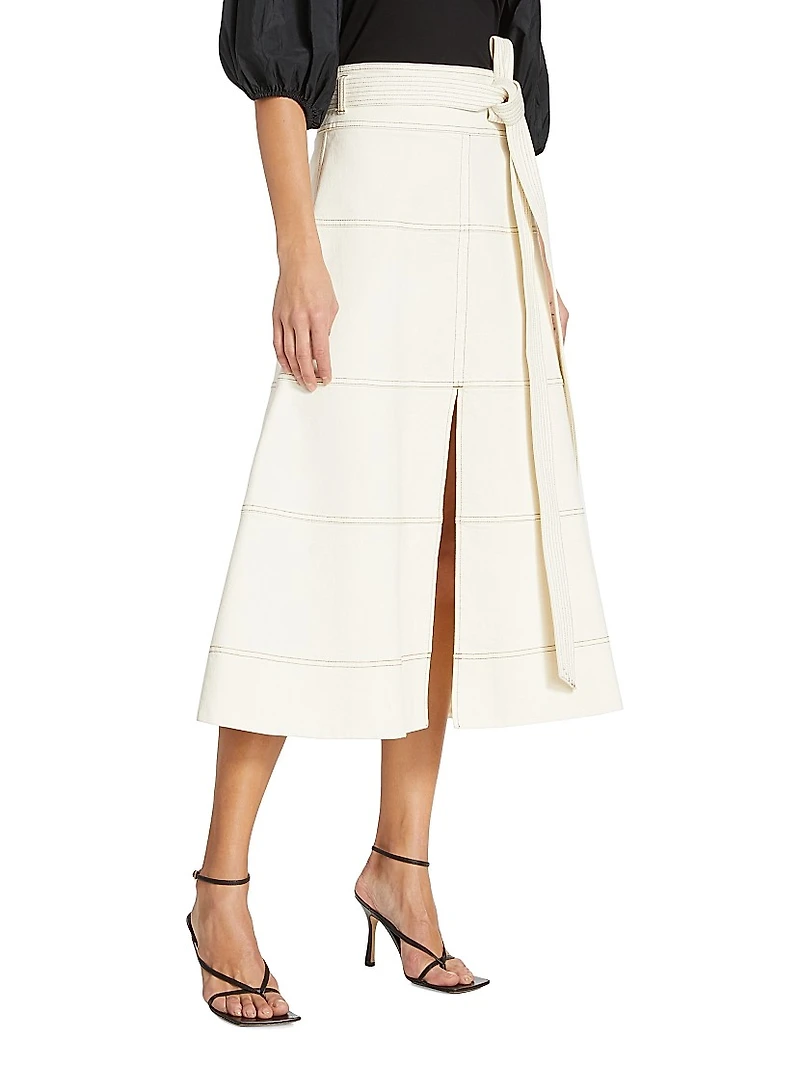 Hudson Belted Midi Skirt