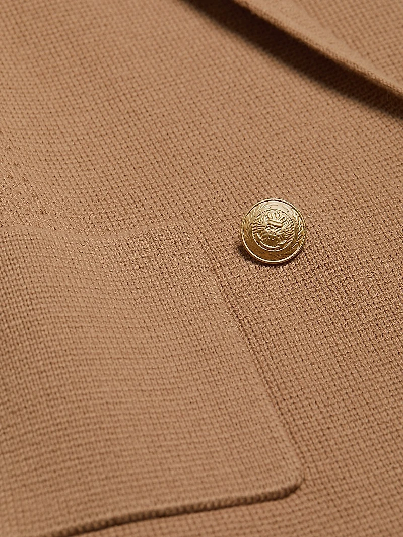 Sofia Knit Double-Breasted Blazer