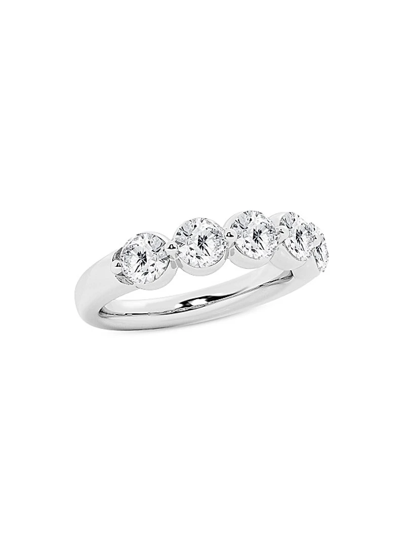 14K White Gold & 2 TCW Lab-Grown Diamond Ring