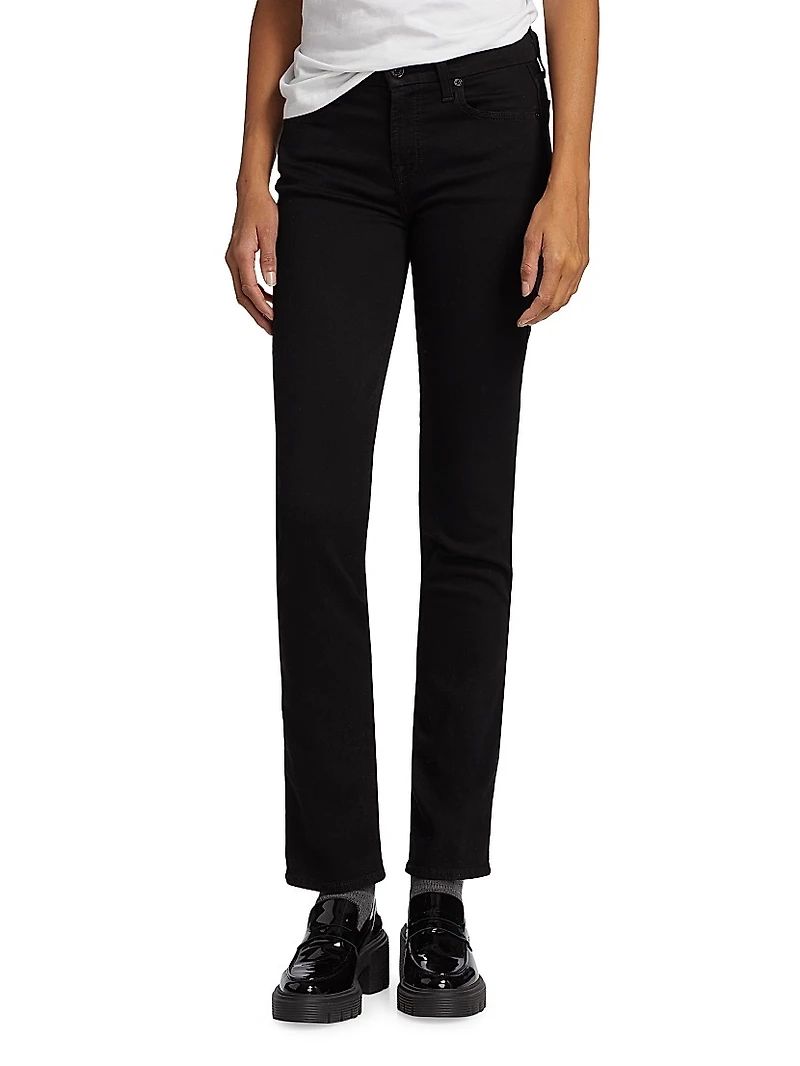 Kimmie Mid-Rise Straight-Leg Jeans