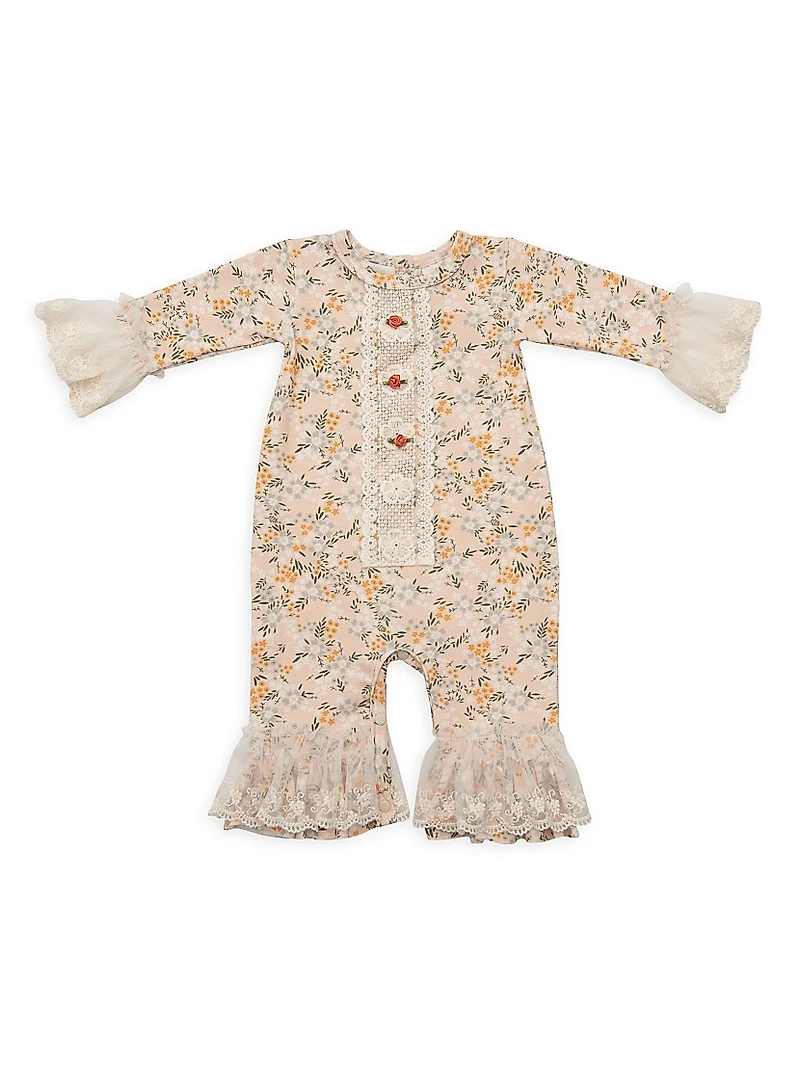 Baby's Girl's Avas Garden Floral & Lace Romper