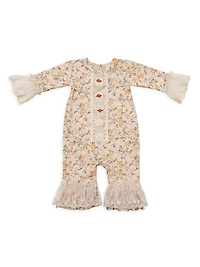 Baby's Girl's Avas Garden Floral & Lace Romper