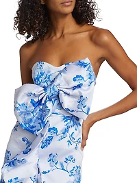 Stephanie Floral Bow Midi-Dress