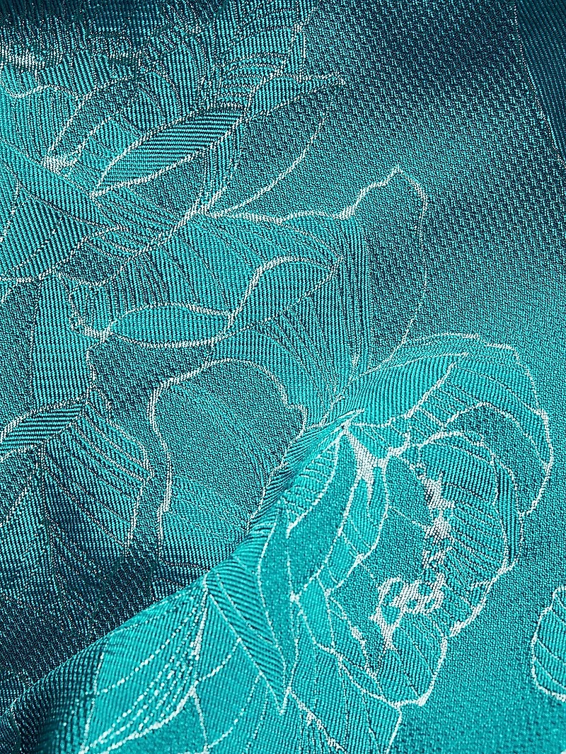 Strapless Floral-Embroidered Gown