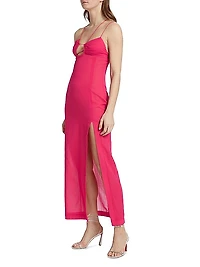 Sleeveless Asymmetric Maxi Dress
