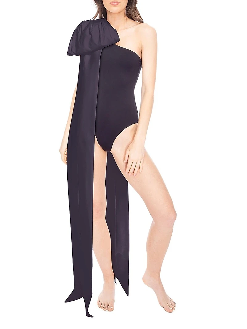 Milly Black With Bow Swimsuit