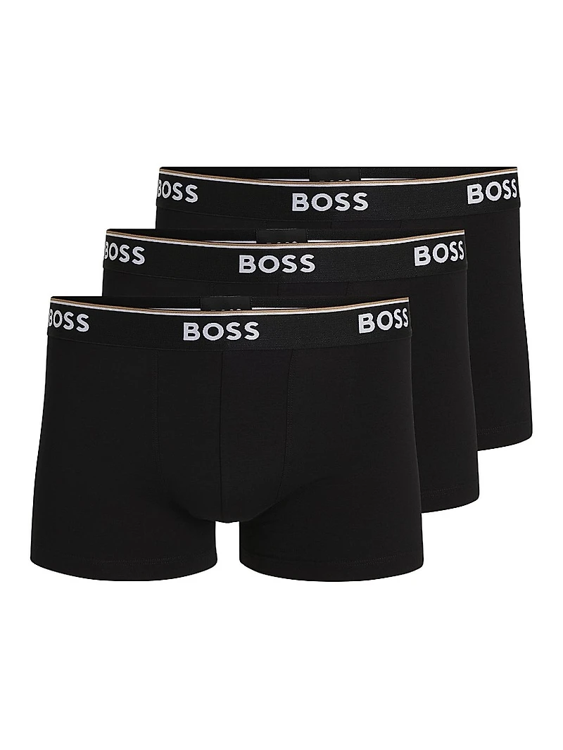 Three Pack Of Stretch Cotton Trunks