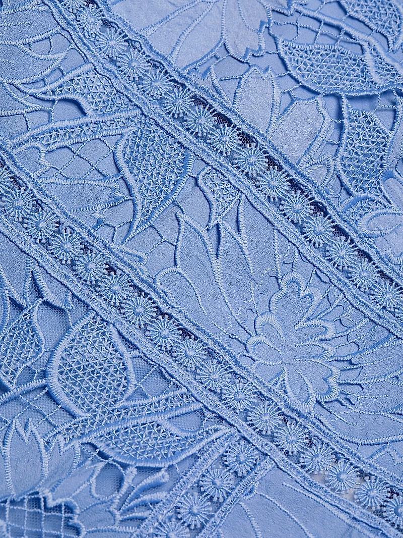 Chiffon Lace Midi-Dress