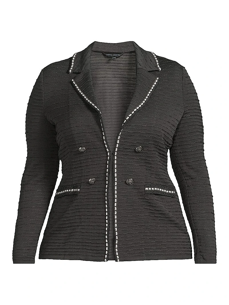Textured Knit Blazer