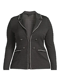 Textured Knit Blazer