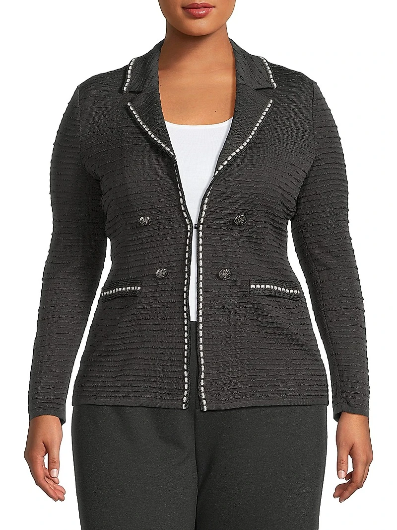 Textured Knit Blazer