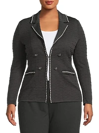 Textured Knit Blazer