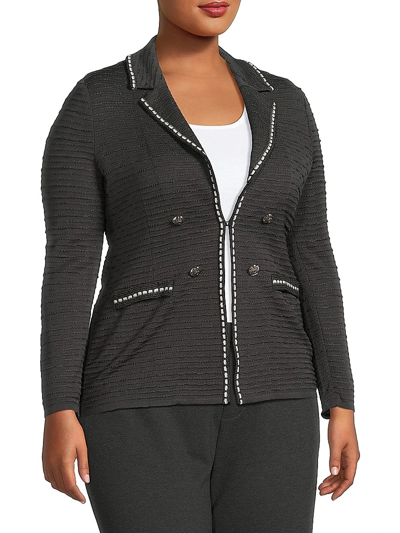 Textured Knit Blazer