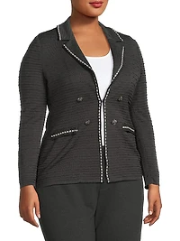 Textured Knit Blazer