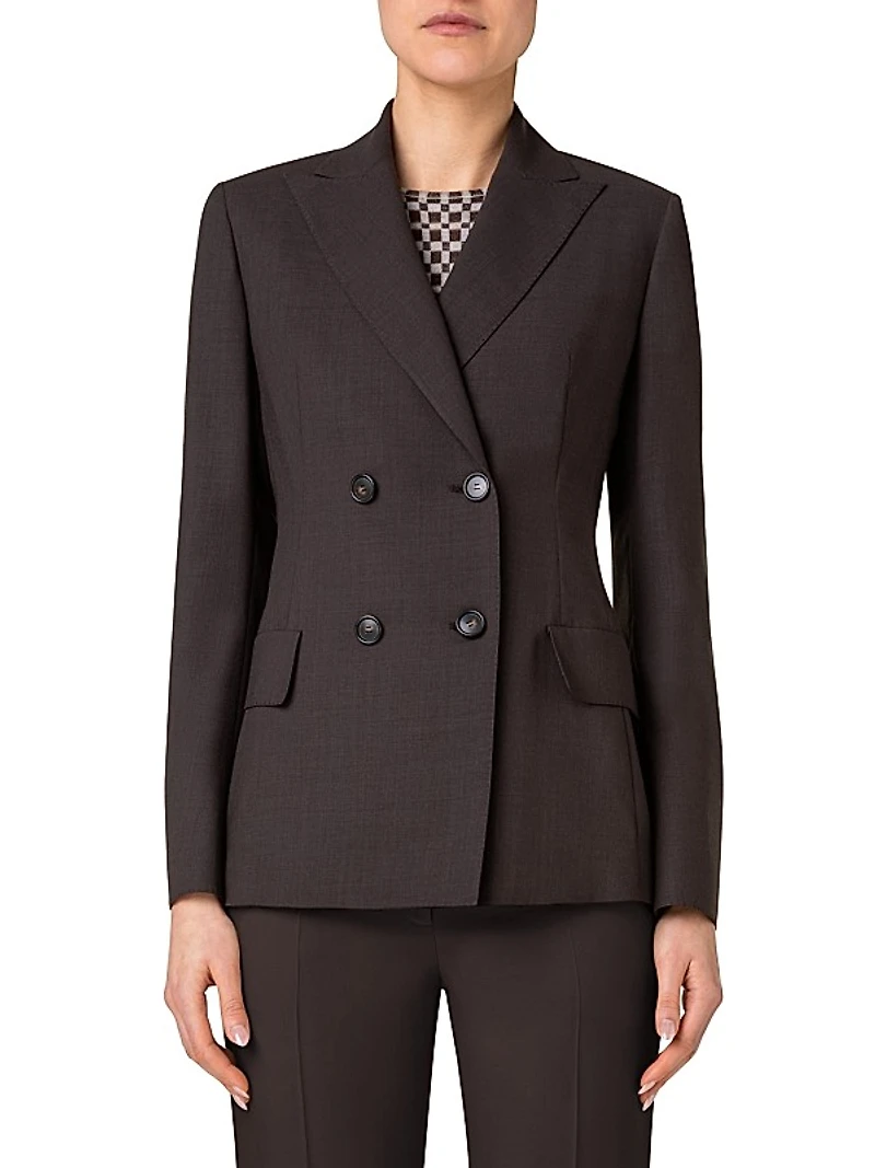 Double-Breasted Wool Blazer