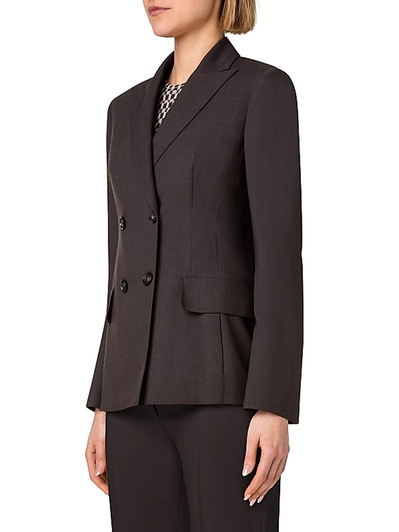 Double-Breasted Wool Blazer