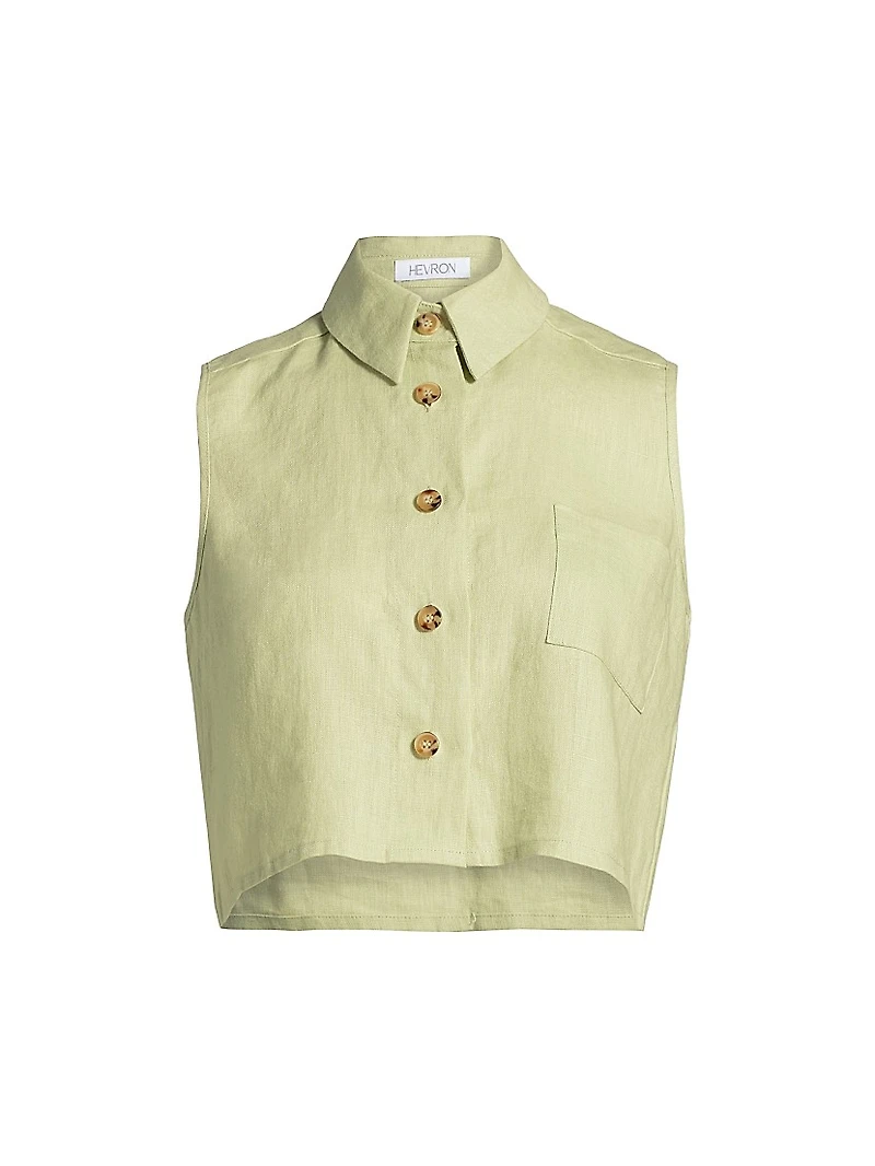 Katja Sleeveless Cropped Shirt