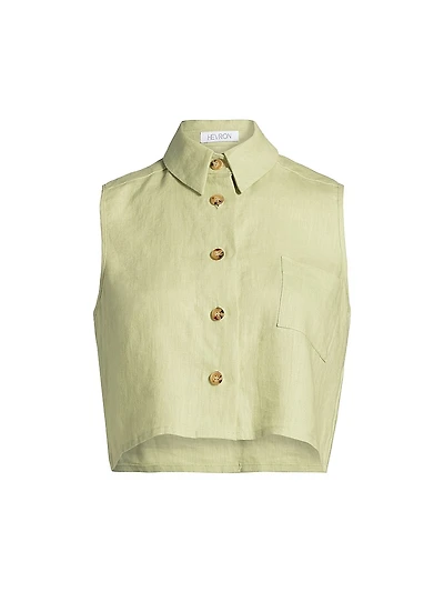 Katja Sleeveless Cropped Shirt