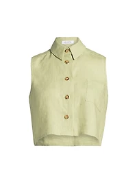 Katja Sleeveless Cropped Shirt