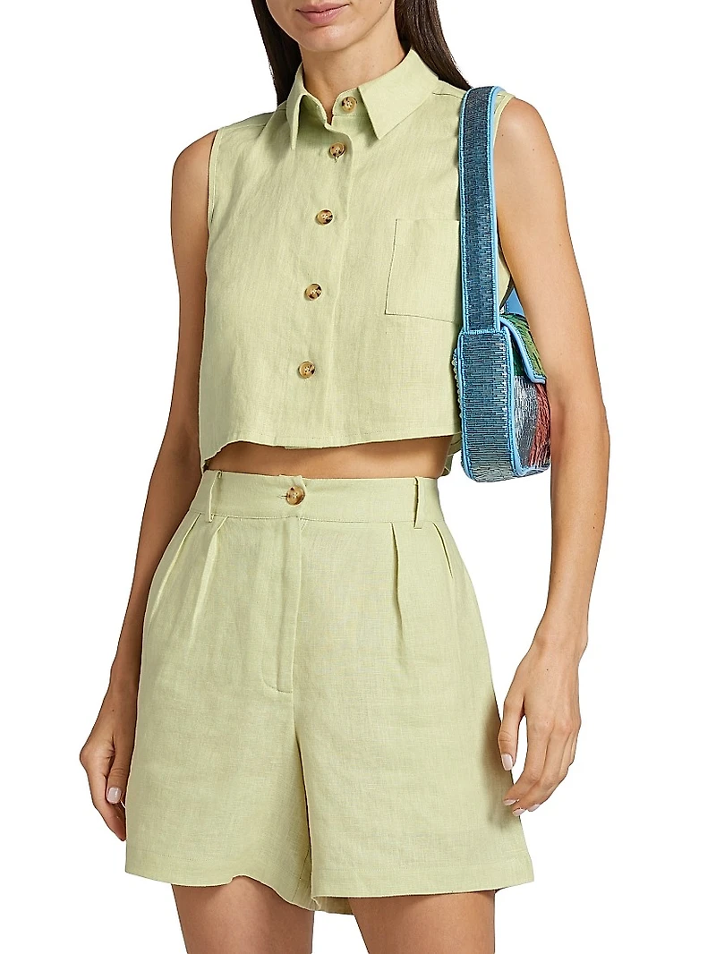 Katja Sleeveless Cropped Shirt