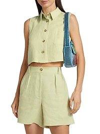 Katja Sleeveless Cropped Shirt