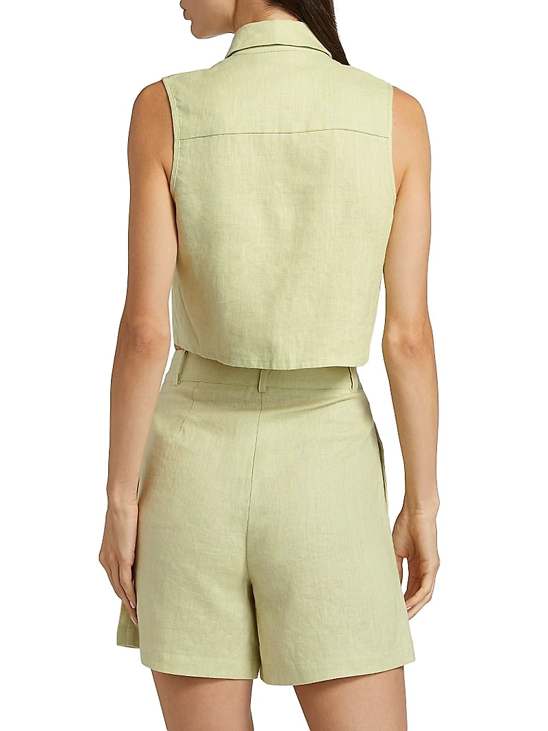 Katja Sleeveless Cropped Shirt