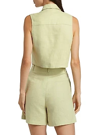 Katja Sleeveless Cropped Shirt