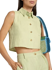 Katja Sleeveless Cropped Shirt