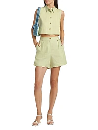 Katja Sleeveless Cropped Shirt