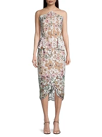 Times Peplum Lace Midi-Dress